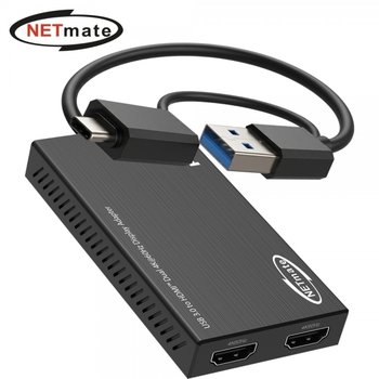 강원전자 넷메이트 USB3.0 to 듀얼 HDMI DisplayLink 컨버터 NM-UHM03