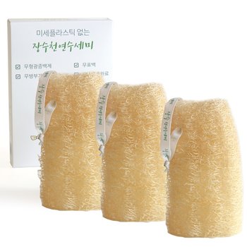 장수 천연수세미 무무달 3개 세트 통통한 식물수세미