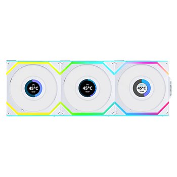 리안리 UNl FAN SL Wireless LCD 120 시스템쿨러 화이트 (3PACK/Controller)