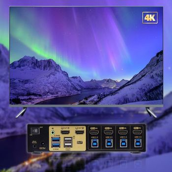 듀얼 4K HDMI KVM 스위치 KVM연결스위치 USB타입스위치 모니터스위치 연결스위치 KVM스위치