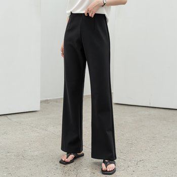 린벨 히든밴딩 핀턱 와이드 부츠컷 팬츠