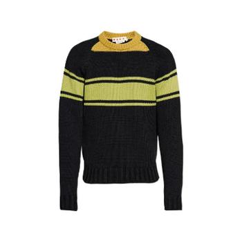 26 FW 마르니 콘트라스트 넥 블랙 코튼 스웨터 GCMG0498Q0UFC851 TP455330090