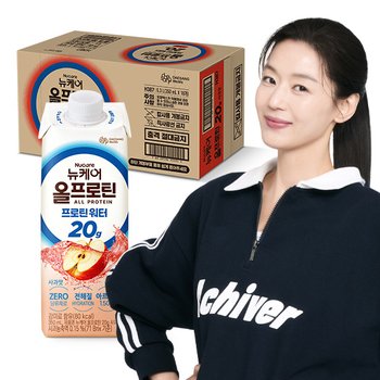 뉴케어 올프로틴 프로틴 워터 20g 350ml 사과맛 (18팩)