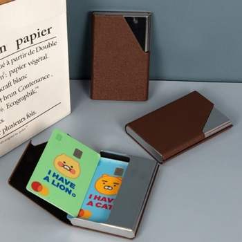 카드 CXU595E6 인기 남성 데일리 지갑 브라운 명함 슬롯 케이스