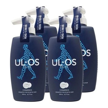 우르오스 스칼프 샴푸 500ml 두피트러블 비듬 케어 4개 Ss