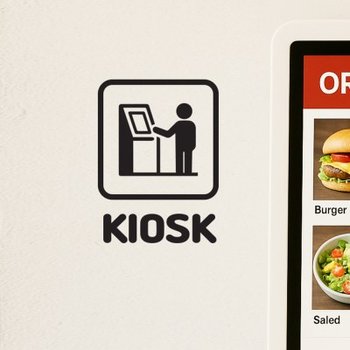 kiosk 키오스크 심플영어 픽토그램 음식점 인테리어 안내 스티커