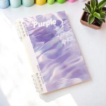 아쿠아 SB98ZT48 A5 20공 루스리프 유선 노트 2p 줄공책 퍼플