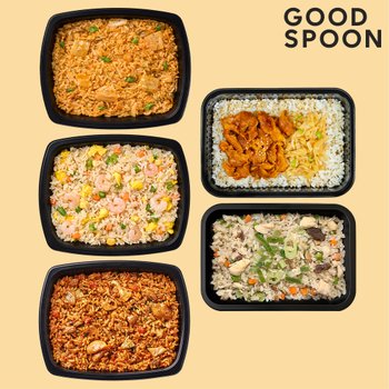 굿스푼 볶음밥 도시락 간편식 5종 5팩 김치 짜장 베이컨 고추잡채 냉동 배달 식단