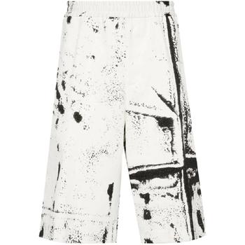 알렉산더 맥퀸 아트 프린트 트윌 쇼츠 781859QOAA1 T