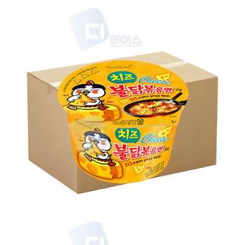 삼양 A4D4K0X4 치즈 불닭볶음면 16개 큰컵 컵라면 매운 비빔면