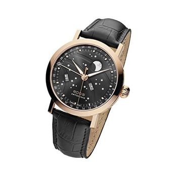 [해외] 독일 에포스 시계 EPOS Big Moon 411125 Mens Automatic 아날로그 워치 레더 스트랩 1348282