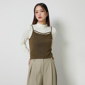 [LAP 언발끈탑 목폴라 긴팔세트 AQ3EX920