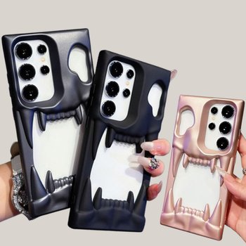 아이폰 갤럭시 특이한 펀칭 뱀파이어 해골 캐릭터 유니크 디자인 무광 유광 형광 커플 폰 케이스