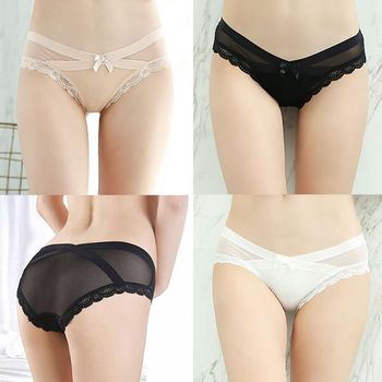 엑스리본시스루팬티 QVDW3990 심리스팬티 여성속옷 레이스