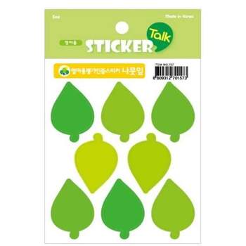 손편지스티커 달력스티커 1500 영아영나뭇잎 5장 문구/사무용품