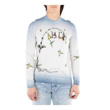 [해외] 아미리 맨즈 블루 엠브로이더드 Hummingbird 스웨터 Size 스몰 AMKNCW1008-BLUE 299451