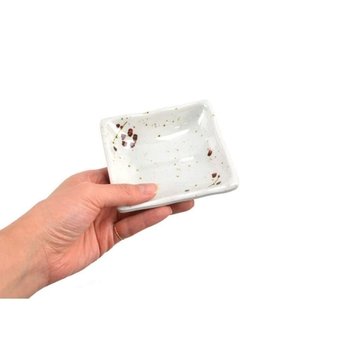 가정 FE24IH63 업소용 살구문양 멜라민 사각양념종지 소스기 10x9.3cm