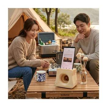 루미나D 스피커 원홀 이앤위즈 스마트폰 거치용 방송 공연 행사 음향장비 우드스피커