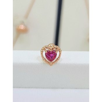14k/18k 합성루비 하트 피어싱 귀걸이 GM12TFE8200-1