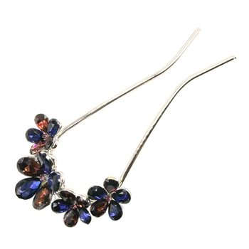 [해외] Miaomyao 칸자시 u자형 머리 장식 일본식 유카타 기모노 골동품 매화 꽃 헤