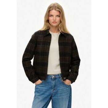 [해외] Superdry  Co 슈퍼드라이 코 체크드 랜치 퀼티드 - 가벼운 재킷 상점가 브라운 체크 7522205