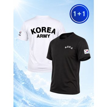 [1+1] 남녀공용 로카티 ROKA 반팔 KOREAARMY 군인 군대 반티 PX 티셔츠