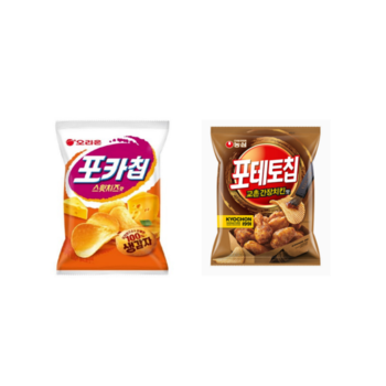 포카칩 스윗치즈맛 60g + 포테토칩 교촌간장치킨맛 55g 세트