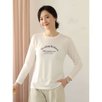 웰리스 레터링 티셔츠  여성 프린팅 데일리 UTS102_P416234288