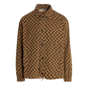 INCOTEX RED X FACETASM Check print overshirt Brown FTT004FX005510WTC [관부가세포함]