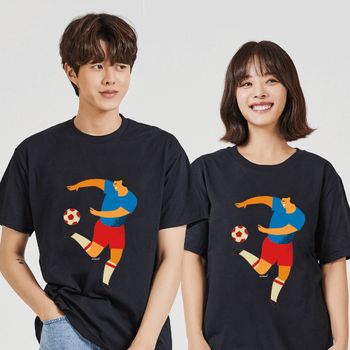 키밍 맨투맨 후드티 축구 기술 중계 라운드넥