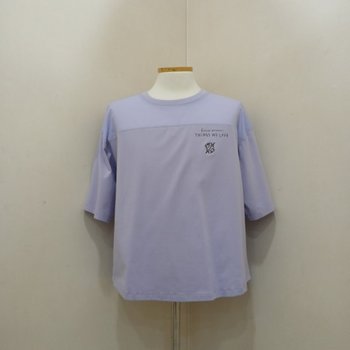 배색자수라운드반팔티SKIBD2813VI_YS