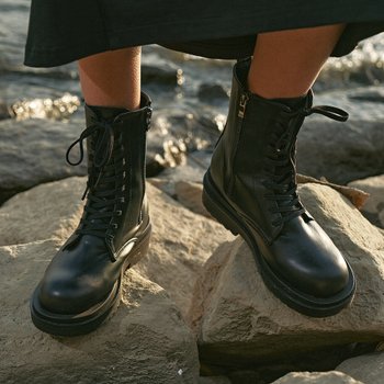 자체제작 비앙카 레이스업 워커 부츠_B1515_BK [걸그룹 브레이브걸스 유정 착화]