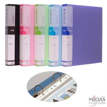 현풍 60PP 칼라링화일 인덱스 4060-1 14개묶음 사무용화일 사무실화일 학교화일 두꺼운화일