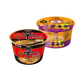 농심 신라면블랙 사발+푸팟퐁구리 큰사발 각 8개씩