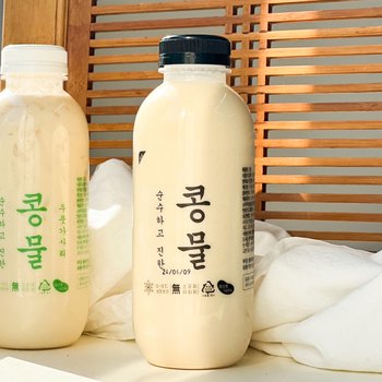 국산콩 갈아만든 진한 콩물 콩국 두유 백태 500ml+500ml