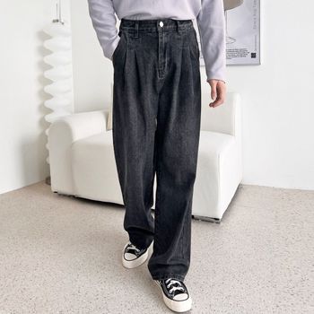 2JMM MEDM4616 2071-3 남자투턱 와이드흑청데님팬츠