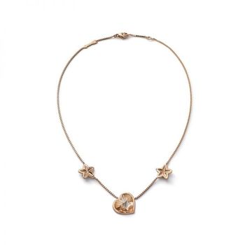 [해외] Baccarat 우먼 18K 골드 Plated 온 Sterling Silver 크리스탈 하트 프린세스 목걸이 2812891 119