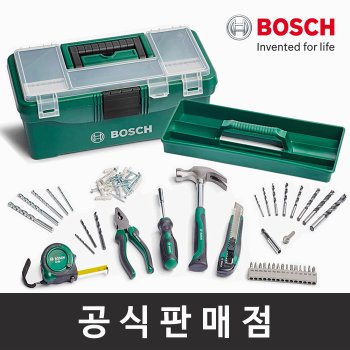 [오늘출발]보쉬 정품 73pc DIY 스타터 박스 공구박스 핸드툴세트 수공구 플라이어 줄자 비트세트