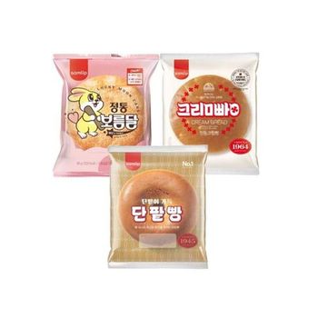 삼립 삼총사빵 3종 각 4봉씩 12봉(정통크림빵/정통단팥빵/정통보름...