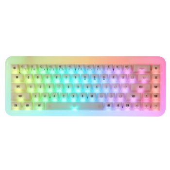 [해외] 아코 YU01 레진 키보드 65% 영문 배열 투명 키캡 투명 레진 바디 RGB 백