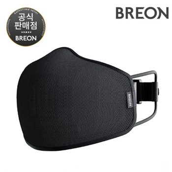 브레온 액티브 전자식 웨어러블 공기 청정기 마스크 HAP-200 제트블랙
