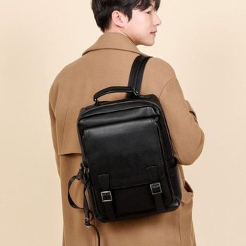 남자 랩탑 레더 여자 신입생 출근룩 백팩_P424541874