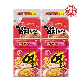 [오뚜기] 로열라면 8봉+김치라면 10봉 (S50834090)