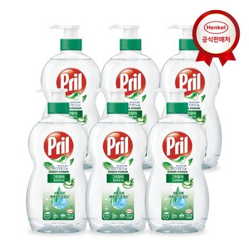 헨켈 주방세제 프릴 그린파워 700ml(용기) x 6개