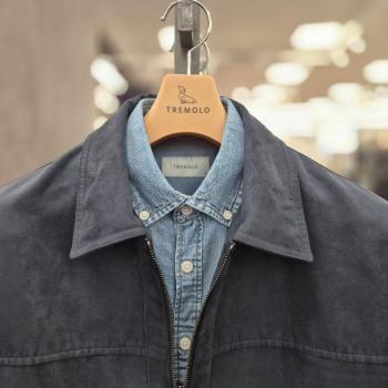 트레몰로 HC14 스 웨이드 점퍼 주 스웨이드 평에리 점 E46344499