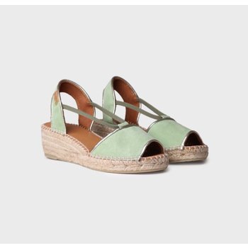 [해외] [TONIPONS - BILDA] 토니폰즈 에스파듀 스웨이드 웨지 힐 스트랩 샌들 민트