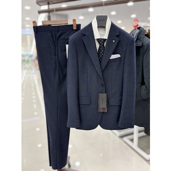 10만원대 가성비 / 남성 겨울봄 울혼방 다크 블루 면접 예복 혼주 턱시도 정장 수트 양복 세트