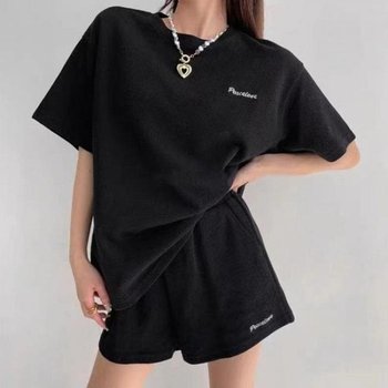 여성 홈웨어룩 꾸안꾸 세트 블랙 꾸안꾸세트 (48oov)