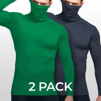 애슬리오 사계절 언더레이어 안면마스크 터틀넥 티셔츠 2팩 AO-BTL47_F