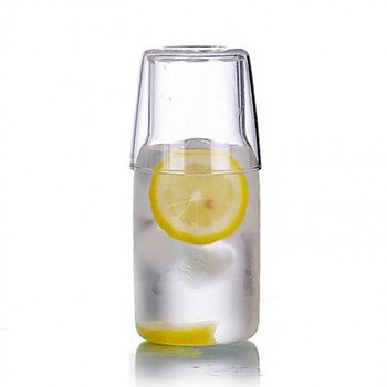 (GTF41156)[로하티] HTRI6823 퓨어라인 뚜껑컵 유리물병세트(550ml)